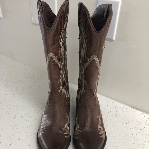 Coconuts by Matisse lone star brown cowboy boots womens size 6 - Picture 3 of 9